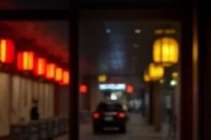 《第二被告》剧照：法庭木质围栏与摊开的卷宗