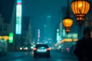 《归途站牌》剧照：黄昏公路旁的旧站牌与单人行李